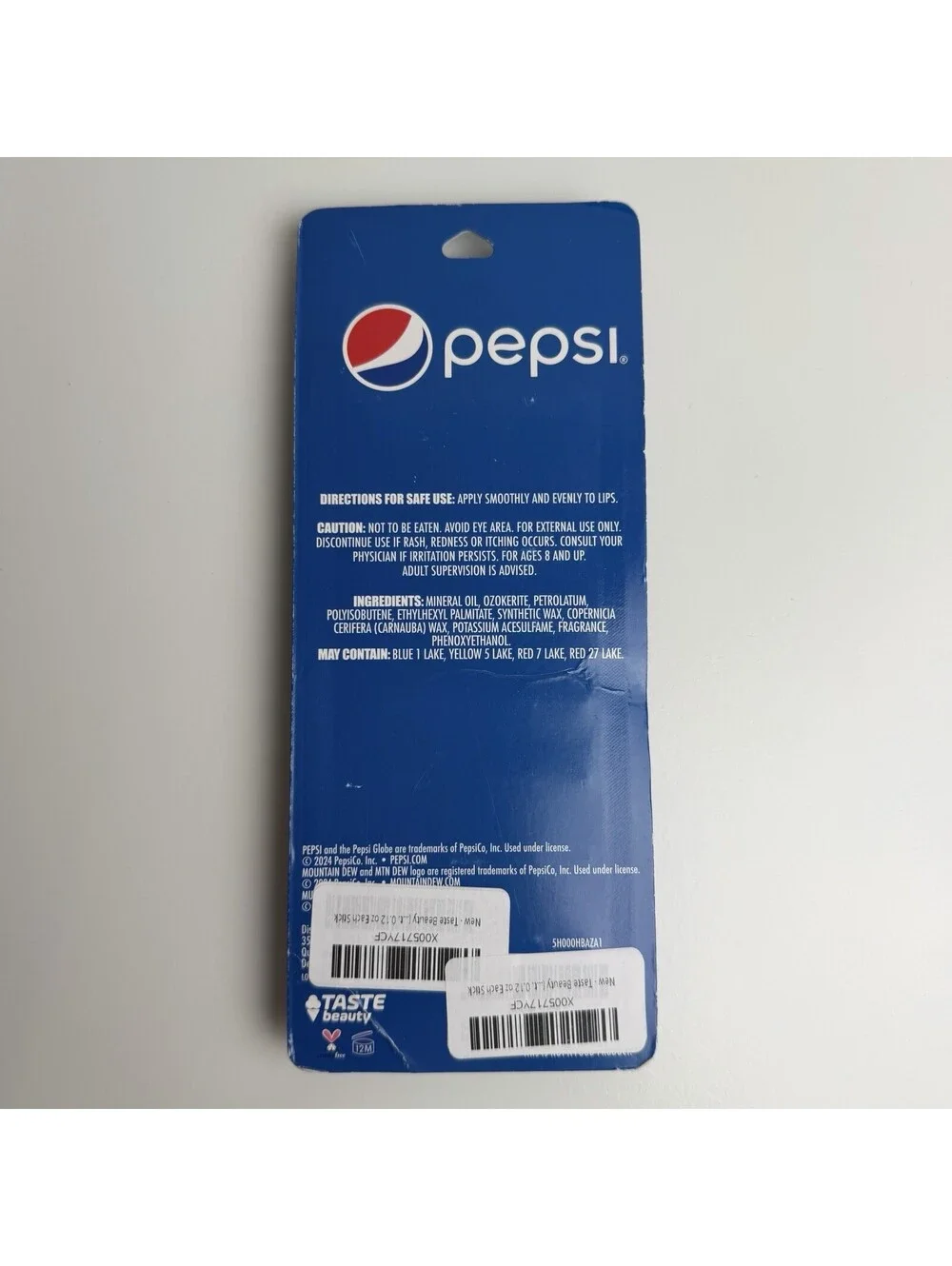 Taste Beauty Pepsi 8 Pack Flavored Lip Balm Soda Mountain Dew New Sealed